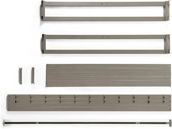 Mellow 9" Metal Platform Bed Frame w/Heavy Duty Steel Slat Mattress Foundation (No Box Spring Needed), Queen, Grey