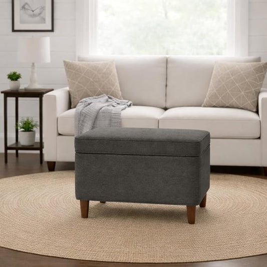 HomePop 24" Storage Ottoman, Gray (K7732-F2281-V), Large