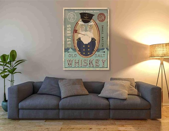 Epic Graffiti 'Fisherman III Old Salt Whiskey' by Ryan Fowler, Canvas Wall Art, 40"x54"
