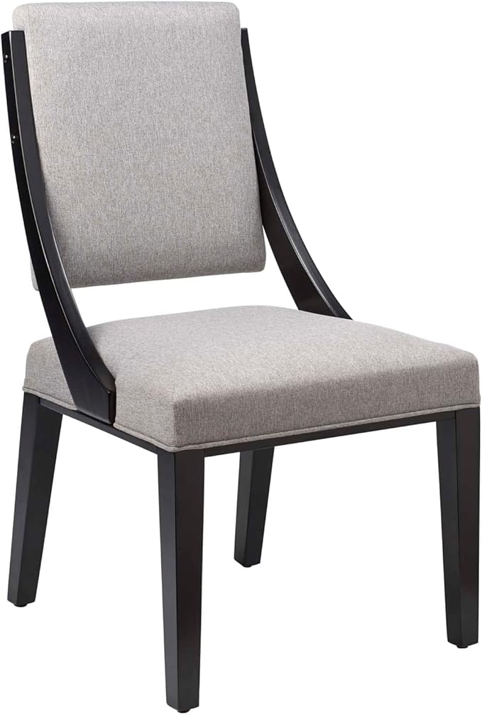 Modway EEI-4553-LGR Cambridge Upholstered Fabric Dining Chairs - Set of 2, Light Gray