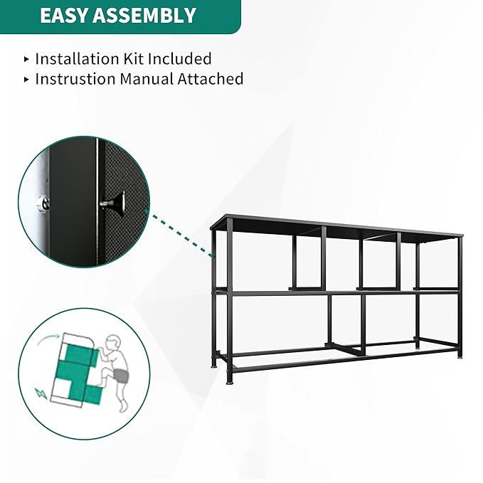 YITAHOME Dresser with 5 Drawers - Fabric Storage Tower, Organizer Unit for Bedroom, Living Room, Closets - Sturdy Steel Frame, Wooden Top (Black Wood Grain)