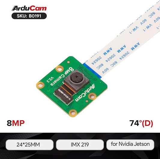 Arducam 8MP IMX219 Camera Module Compatible with NVIDIA Jetson Orin NX/AGX Orin, Fixed Focus