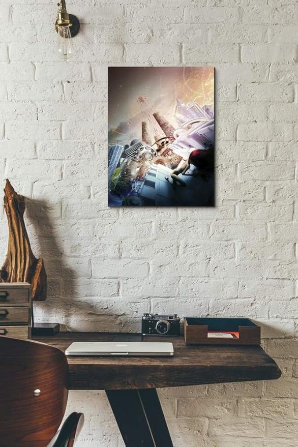 Epic Graffiti ' Runaway' by Mario Sanchez Nevado Canvas Wall Art, 12" x 16", Purple