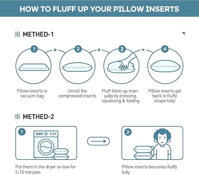 Acanva Fluffy Pillow Insert for Bed Sleeping, Decorative Stuffer Cushion Sham Filler, 12 Inchx20 Inch, White