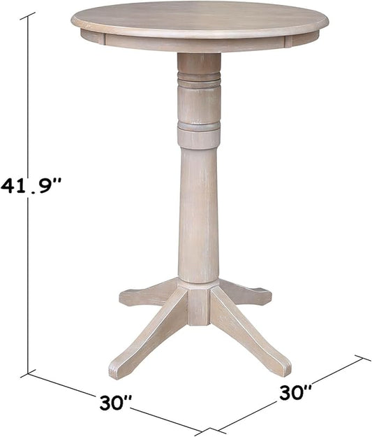 IC INTERNATIONAL CONCEPTS 30" Round Top Pedestal Table - 40.9" H