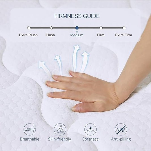Full Size Mattress, 10 Inch Memory Foam Hybrid Mattress in a Box with Individual Pocket Spring for Motion Isolation & Strong Edge Support & Pressure Relief, CertiPUR-US, 100 Nights Trial
