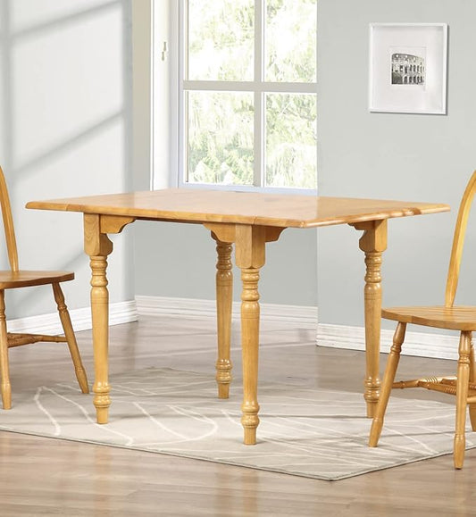 Sunset Trading Selections 48'' Rectangular Extendable Drop Leaf Light Oak | Seats 6 Dining Table, PK-TLD3448-LO