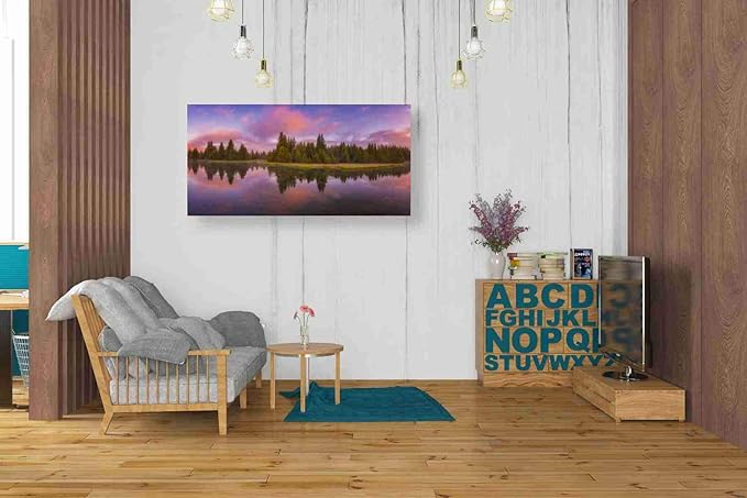 Epic Graffiti 'Snake River Sunrise' by Darren White, Canvas Wall Art, 20"x40"