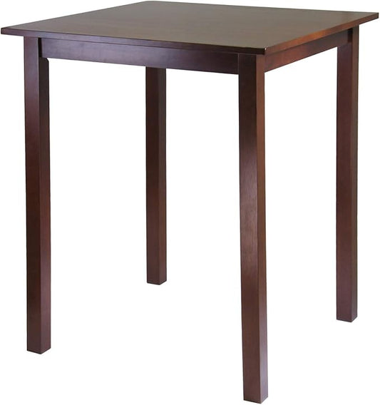 Winsome Wood Parkland 3-Pc High Table with 29" Square Leg Stools Walnut