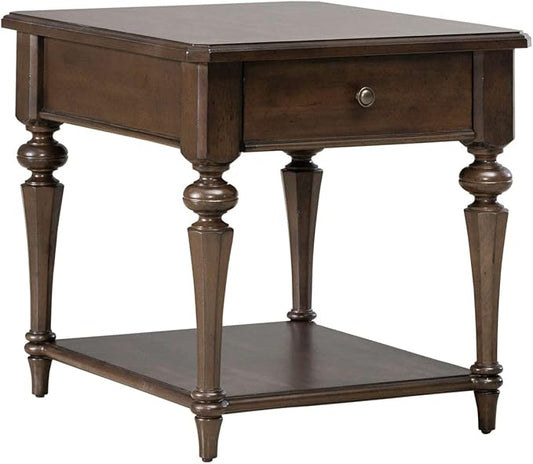 Liberty Furniture Arden Road Living Room Drawer End Table - Satin Cherry