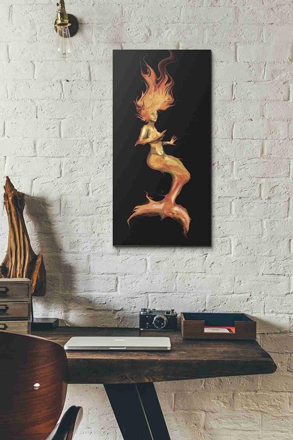 Epic Graffiti 'Siren' by Michael StewArt, Canvas Wall Art, 12"x24"