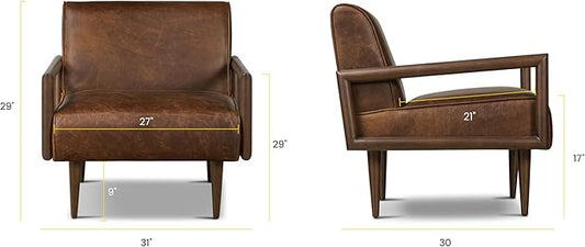 Poly & BARK Viborg Lounge Chair in Chocolate Brown