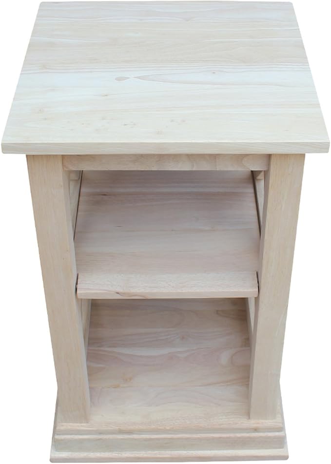 International Concepts Hampton Accent Table Includes Shelves