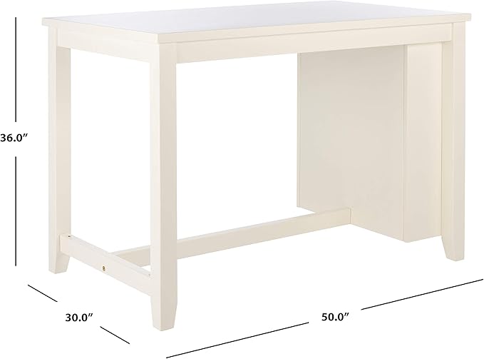 Safavieh Home Collection Aero White 36-inch Rectangle Storage Dining Counter Table