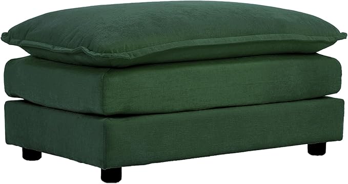 Luxury Modular Sectional Sofa with Ottoman, 111.5" Overstuffed U-Shaped Cloud Sofa, Premium Chenille Fabric Deep Seat Couch, Extra Wide Sectional for Living Room, Apartment & Office | Layer Cushions