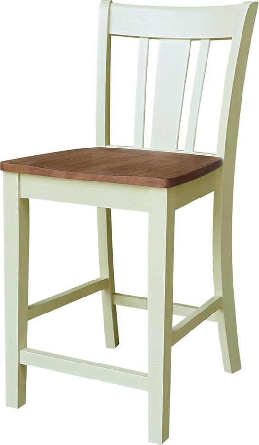 IC INTERNATIONAL CONCEPTS 30" Round Pedestal Gathering Height Table with 2 Counter Stools - Multi-Color