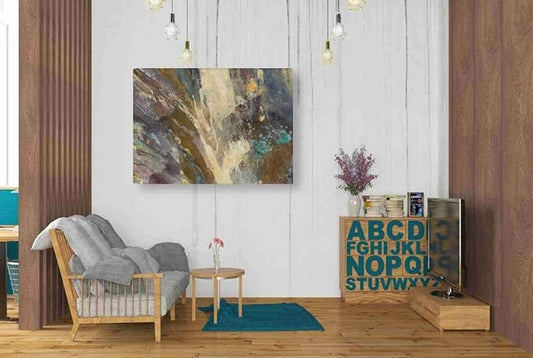 Epic Graffiti 'By the Waters Edge' by Albena Hristova, Canvas Wall Art, 34"x26"