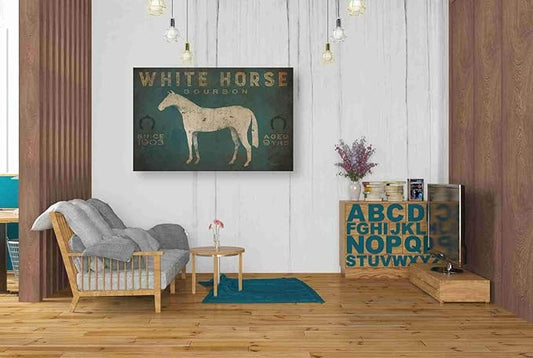 Epic Graffiti 'White Horse No Kentucky' by Ryan Fowler, Canvas Wall Art, 40"x26"
