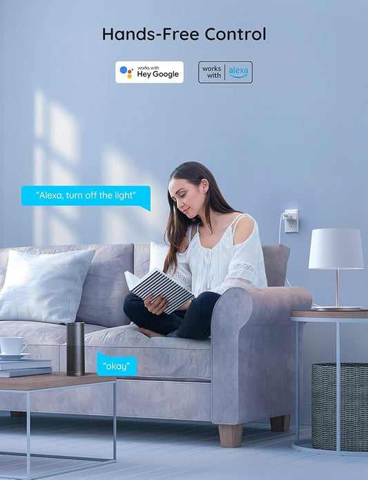 Govee Smart Plug, WiFi Bluetooth Outlets 2 Pack Work with Alexa and Google Assistant Bundle with Govee Smart Plug, WiFi Plugs Work with Alexa & Google Assistant, Smart Outlet with Timer & Group