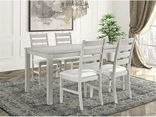 New Classic Furniture Pascal 59" Rectangle Wood Dining Table, Driftwood Gray