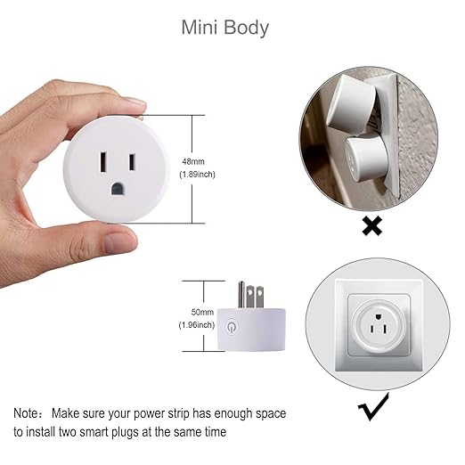 Zigbee Smart Plug, Easy Setup, Work with SmartThings/Google Home, Voice Control with Alexa,10A, Hub Required, Pack of 2