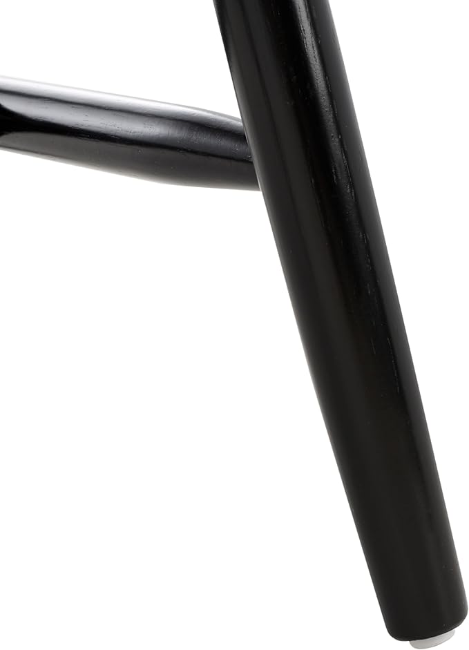 SAFAVIEH Home Collection Kealey Black Solid Wood Dining Chair Set of 2