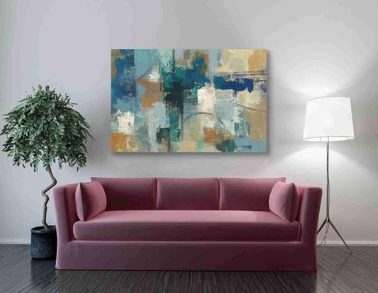 Epic Graffiti 'Jasper Lagoon' by Silvia Vassileva, Canvas Wall Art, 40"x60"