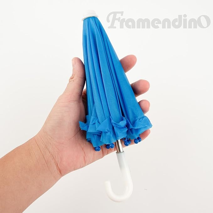 Framendino, 5 Pack 11 Inch Mini Umbrella for Home Photography Props Decoration Outdoor Plants Assorted Rainbow Colors
