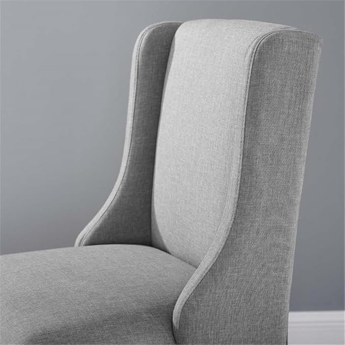 Modway Baron Fabric Upholstered Dining Counter-Height Bar Stool in Light Gray