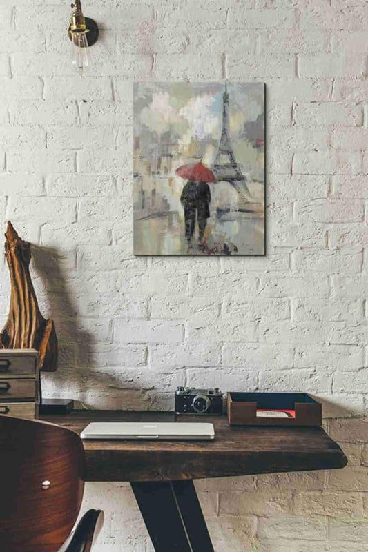 Epic Graffiti 'Rain in the City II' by Silvia Vassileva, Canvas Wall Art, 12"x16"