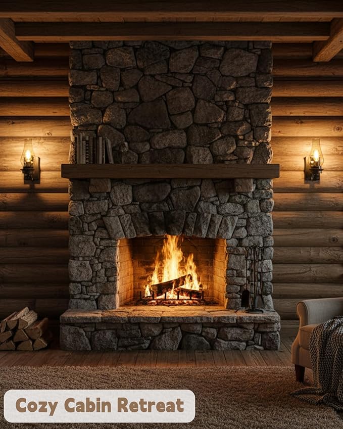 LightInTheBox Rustic Wall Sconce Vintage Farmhouse Wall Light Fixtures Industrial Glass Wall Lamp for Cabin Bedroom Living Room Hallway Fireplace (1PCS)