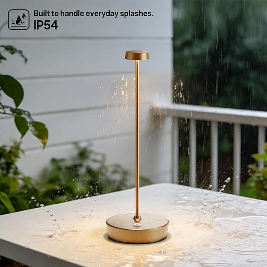 2Pack Cordless LED Table Lamp,Rechargeable Battery Operated Table Light, 3 Color Stepless Dimmable Table Lamp, Portable Table Light for Outdoor/Restaurants/Patio