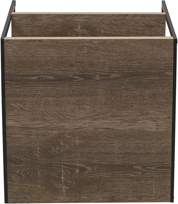 Household Essentials Square Wooden Side Table/End Table With Storage Shelf, Ashwood