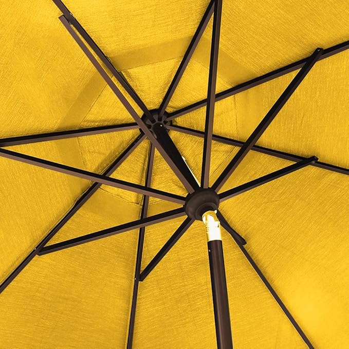 EliteShade USA 10-Year-Non-Fading 10Ft Market Patio Umbrella, UPF 50+ UV Protection Performance Sun Umbrella, Heavy Duty Commercial Grade Outdoor Table Umbrella with Crank & Tilt, Windproof Vented Top for Garden, Pool, Deck and Outdoor Playsets, Sunflo...