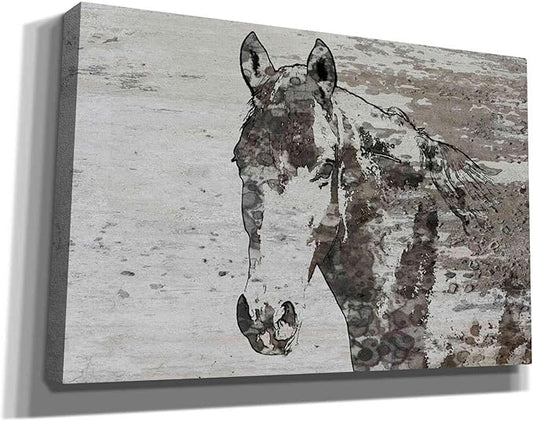 Epic Graffiti 'Portrait of a Horse' by Irena Orlov, Canvas Wall Art, 40"x26"