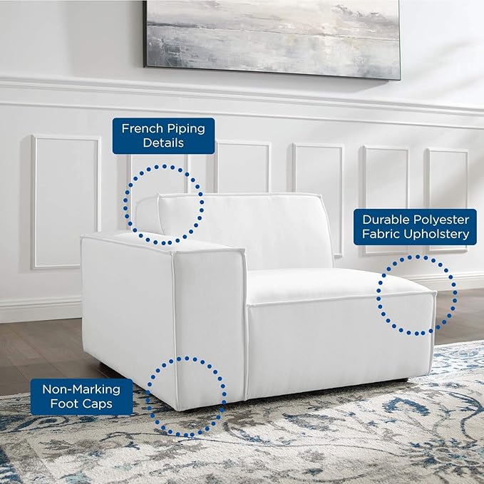 Modway EEI-3870-WHI Restore Right-Arm Sectional Sofa Chair, White