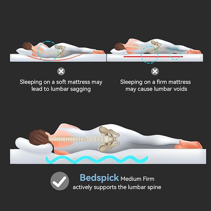 BedsPick Queen Mattress in a Box, 10 Inch Hybrid Individually Wrapped Pocket Coils, Fiberglass Free Breathable Mattress Queen Size for Pressure Relief, CertiPUR-US, 100-Night Trail