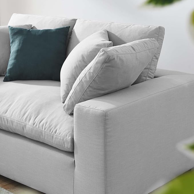 Modway EEI-4859-LGR Commix Down Filled Overstuffed Loveseat, Light Gray