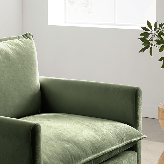 Chenille Oversized Accent Chair - 39”W Big Comfy Reading Chair, Modular Cloud Chair, Cozy Armchair for Living Room, Bedroom, Kids Room, Family Room, Reading Nook, Sage Green