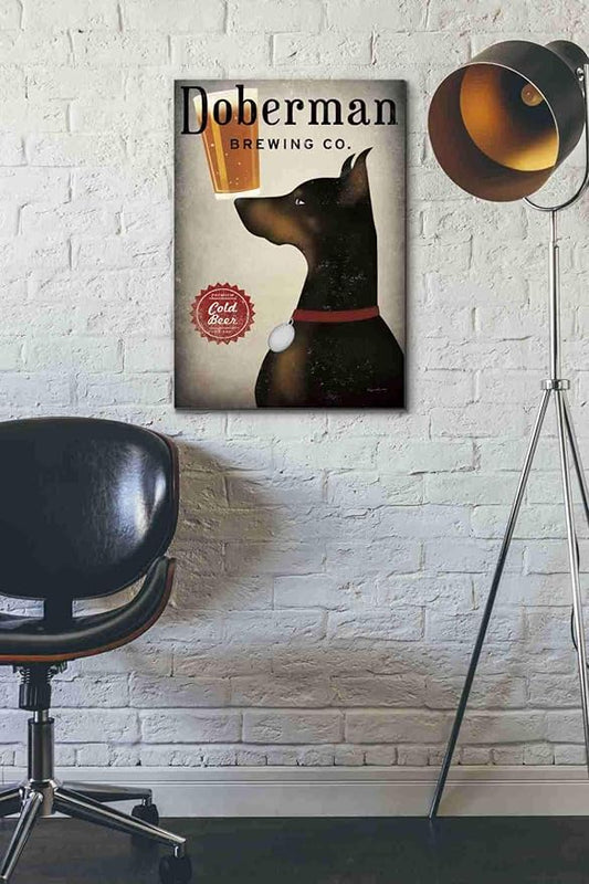 Epic Graffiti 'Doberman Brewing Company' by Ryan Fowler, Canvas Wall Art, 18"x26"