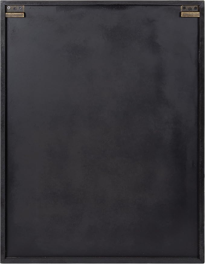 Kate and Laurel Cates Rustic Wall Cabinet; 22 x 28; Black and Rustic Brown; Farmhouse Wall-Mounted Storage Cabinet