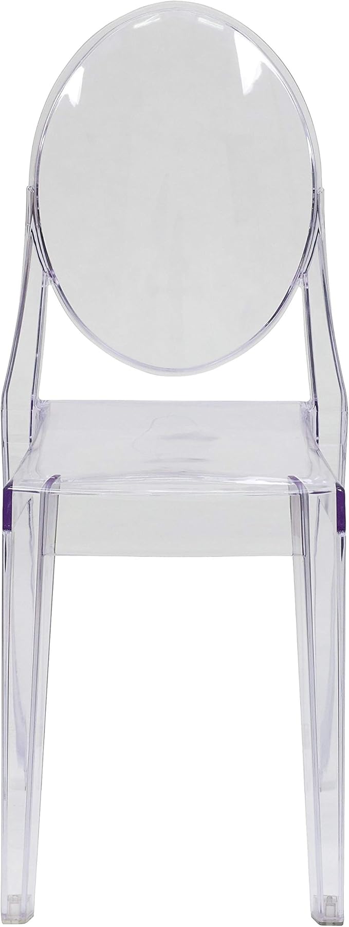 Flash Furniture Murray Indoor/Outdoor Ghost Accent and Dining Chairs, Stackable Transparent Restaurant Chairs, Set of 4, Transparent Crystal