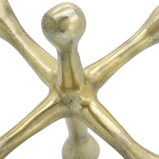Decorative Object for Home Decor – Bathroom and Office Decor Sculpture – Modern Living Room Decor Statement – Shelf Styling Piece and Coffee Table Statues – Unique Decorative Ornaments – 5" Gold