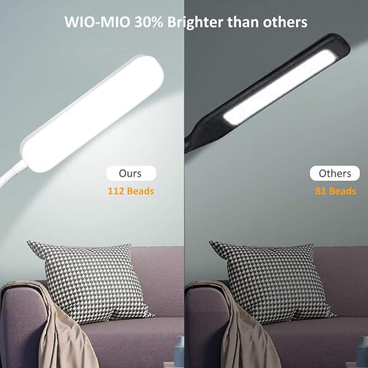 Floor Lamps, 15w/1000lm Bright LED Floor Lamp with Stepless Adjustable 3000K-6000K Colors and Dimmer, Remote and Touch Control Reading Lamp, Adjustable Floor Lamp for Living Room