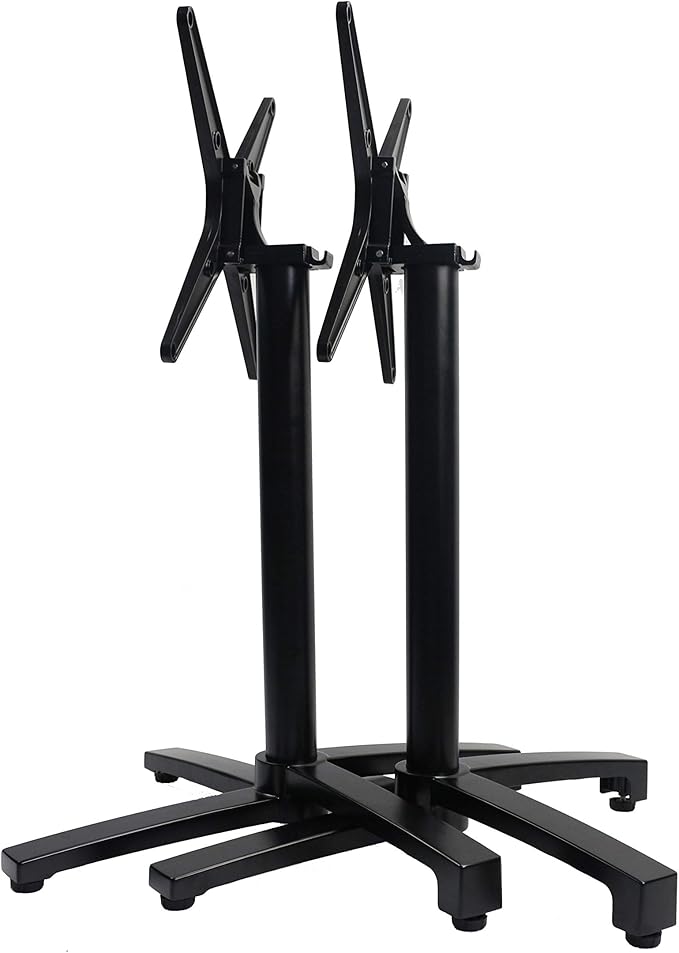 Restaurant X-Table Base (28") with Flip Top Mechanism - Aluminum, Folding Multi-Purpose, Nesting Storage, Dining Height (Black)