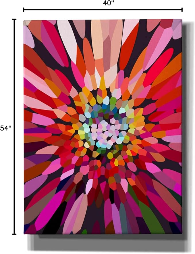 Epic Graffiti 'Pink Flower' by Shandra Smith, Canvas Wall Art, 40"x54"