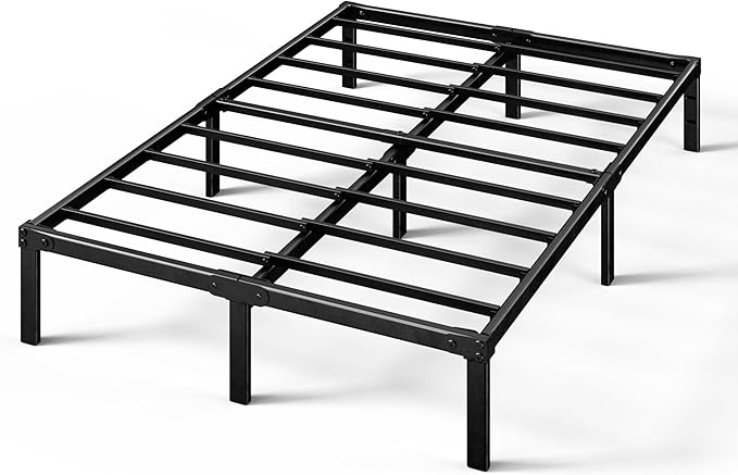 ZINUS Yelena 14 Inch King Metal Platform Bed Frame, Steel Slat Support, No Box Spring Needed, Eco Friendly WonderBox(TM) Packaging, Easy Assembly, Black