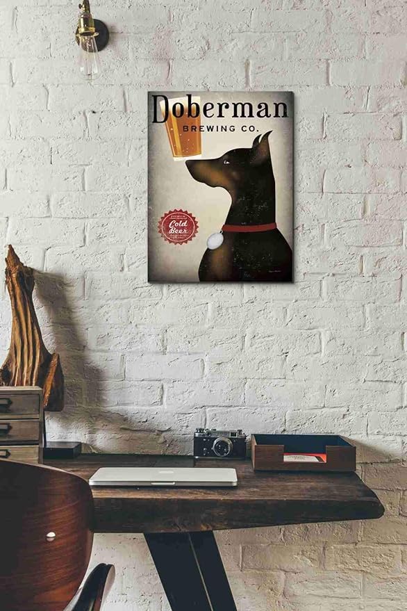 Epic Graffiti 'Doberman Brewing Company' by Ryan Fowler, Canvas Wall Art, 12"x18"