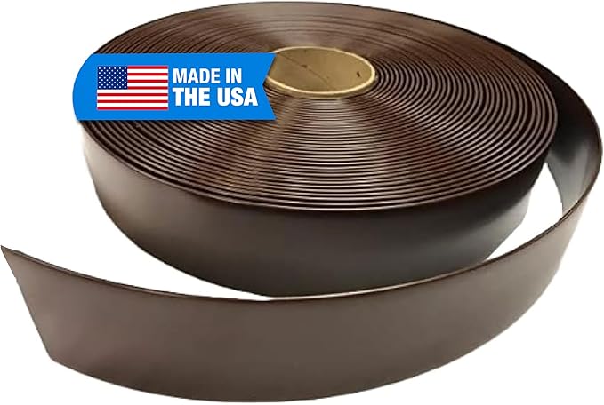 Sunniland Patio 1.5" Wide x 20' Roll Vinyl Strap for Patio Pool Lawn Garden Furniture, Make Your Own Replacement Straps, Includes 20 Free Fasteners, Brown