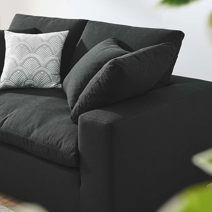 Modway EEI-4859-BLK Commix Down Filled Overstuffed Loveseat, Black
